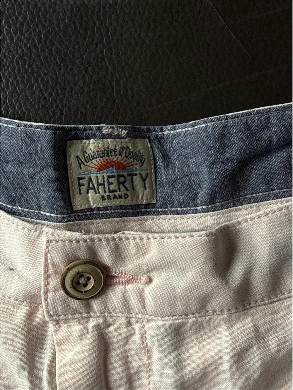 Faherty Shorts Mens 33 Linen Blend Chino Casual 9